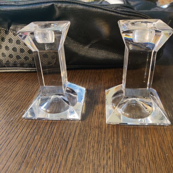 Classic Villeroy and Boch Austrian lead crystal candlestick holders. - Picture 1 of 9